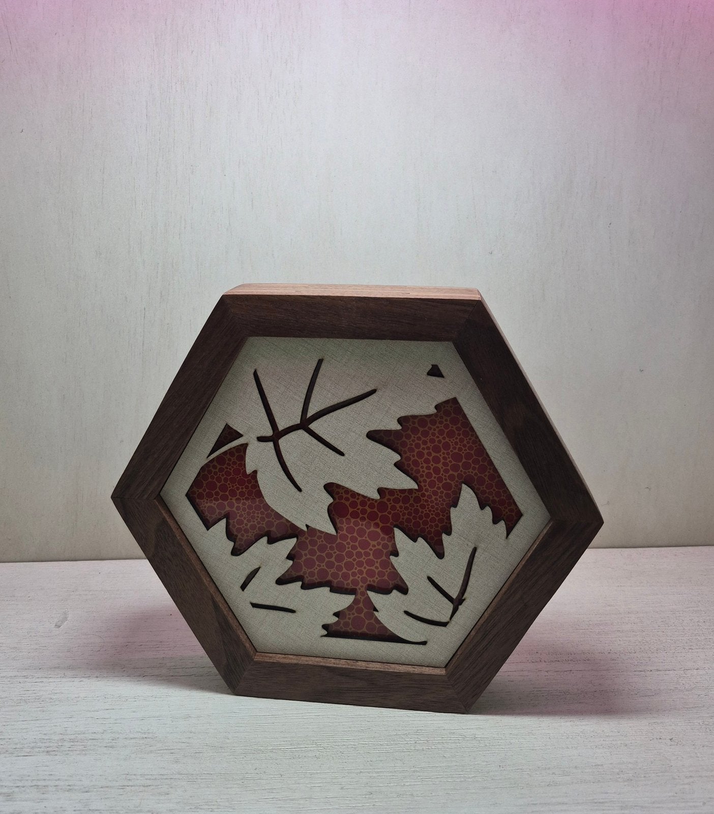 Hexagon Leaf LED Light Art