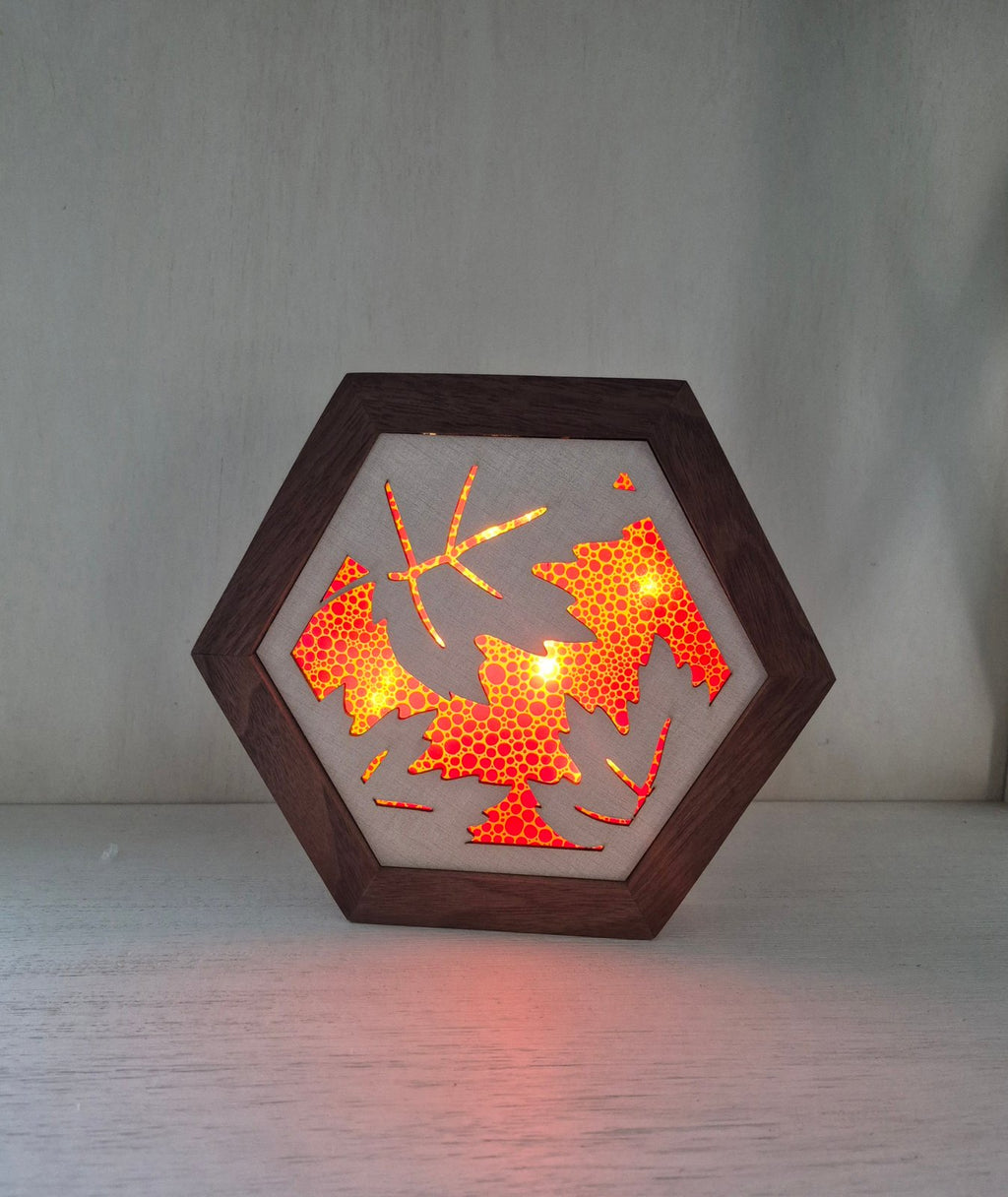 Hexagon Leaf LED Light Art