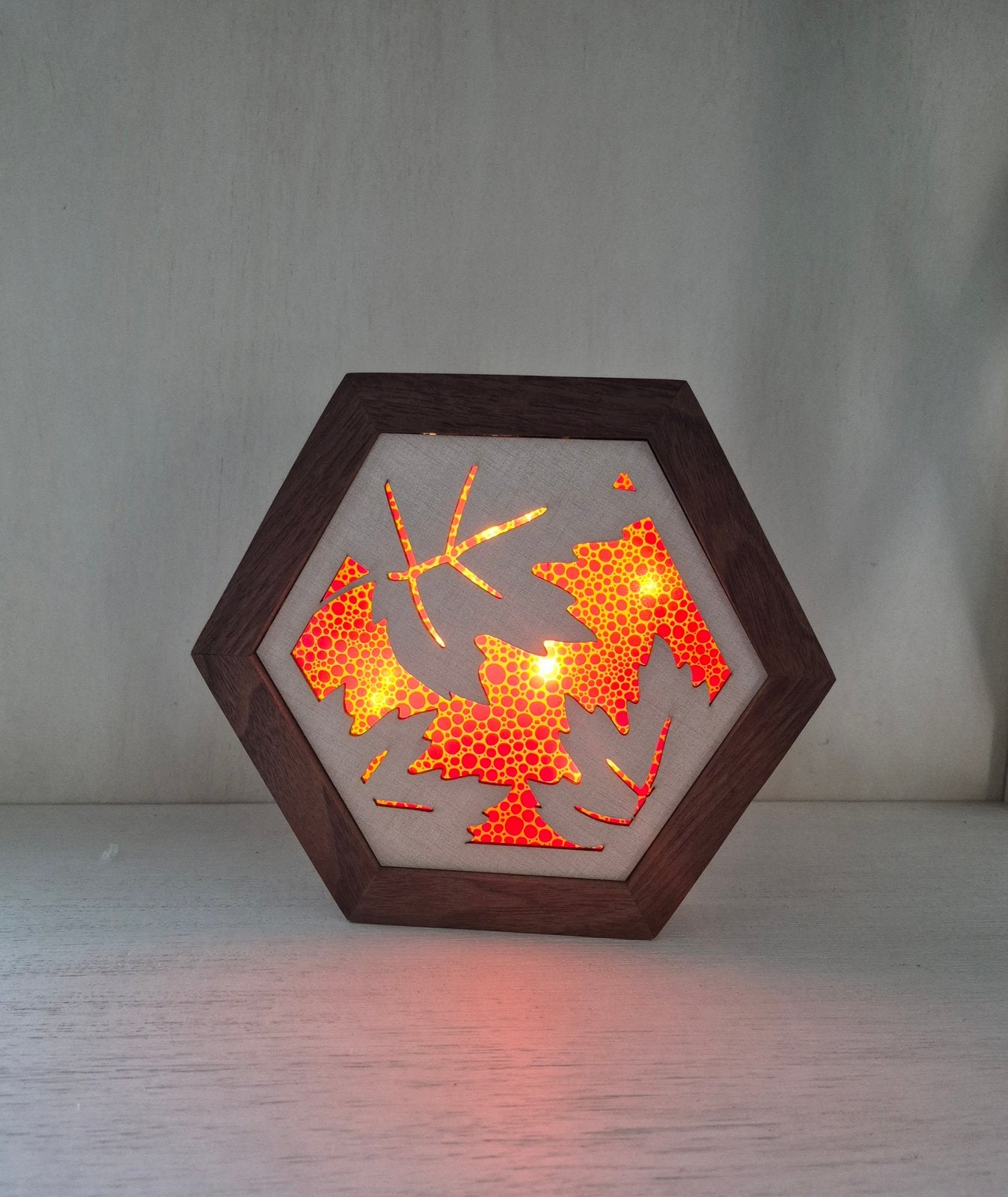 Hexagon Leaf LED Light Art