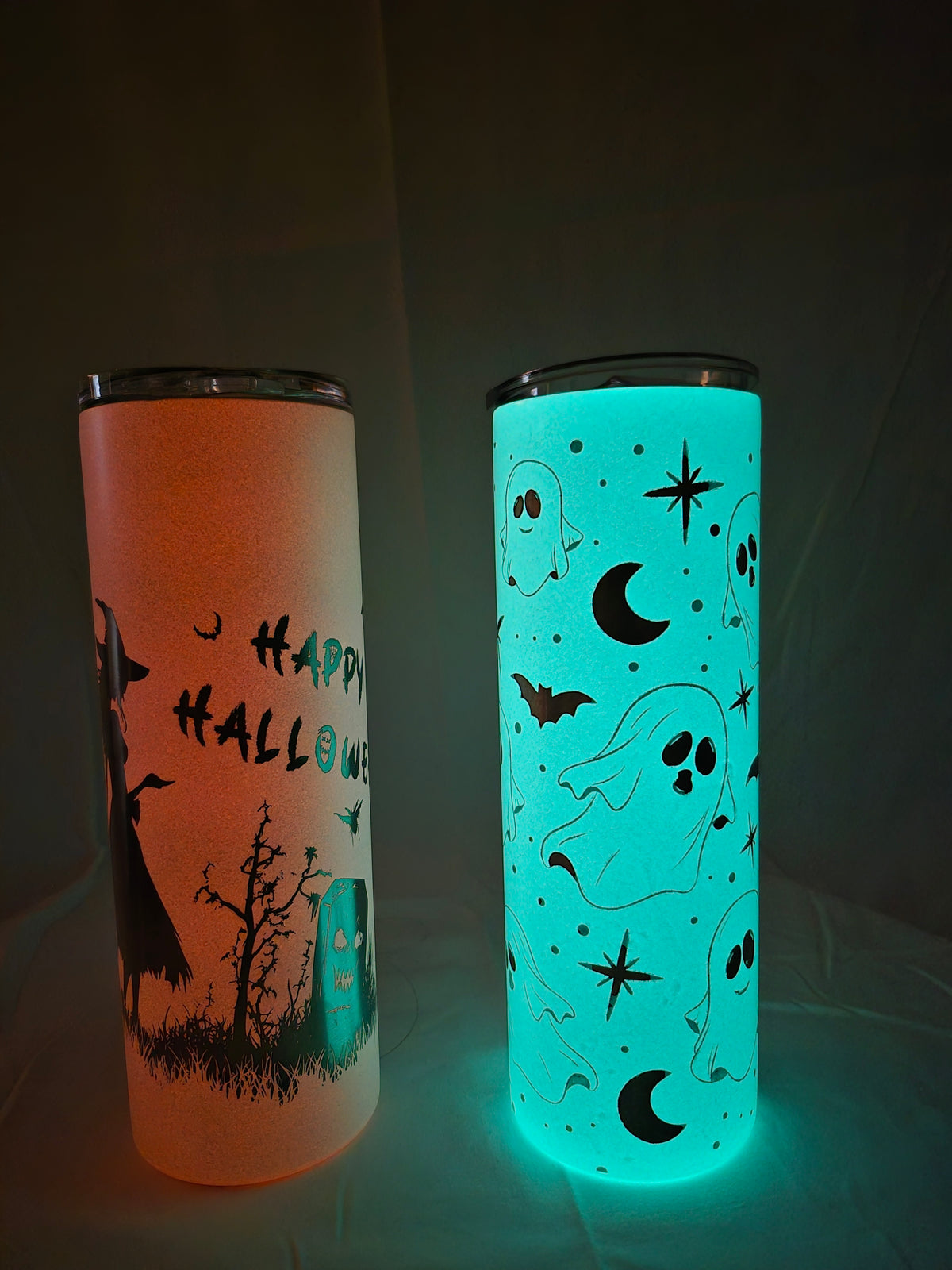 20 oz Glow-in-the-Dark Engraved Skinny Tumbler Wrap