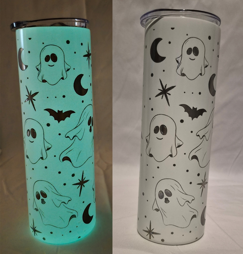 20 oz Glow-in-the-Dark Engraved Skinny Tumbler Wrap