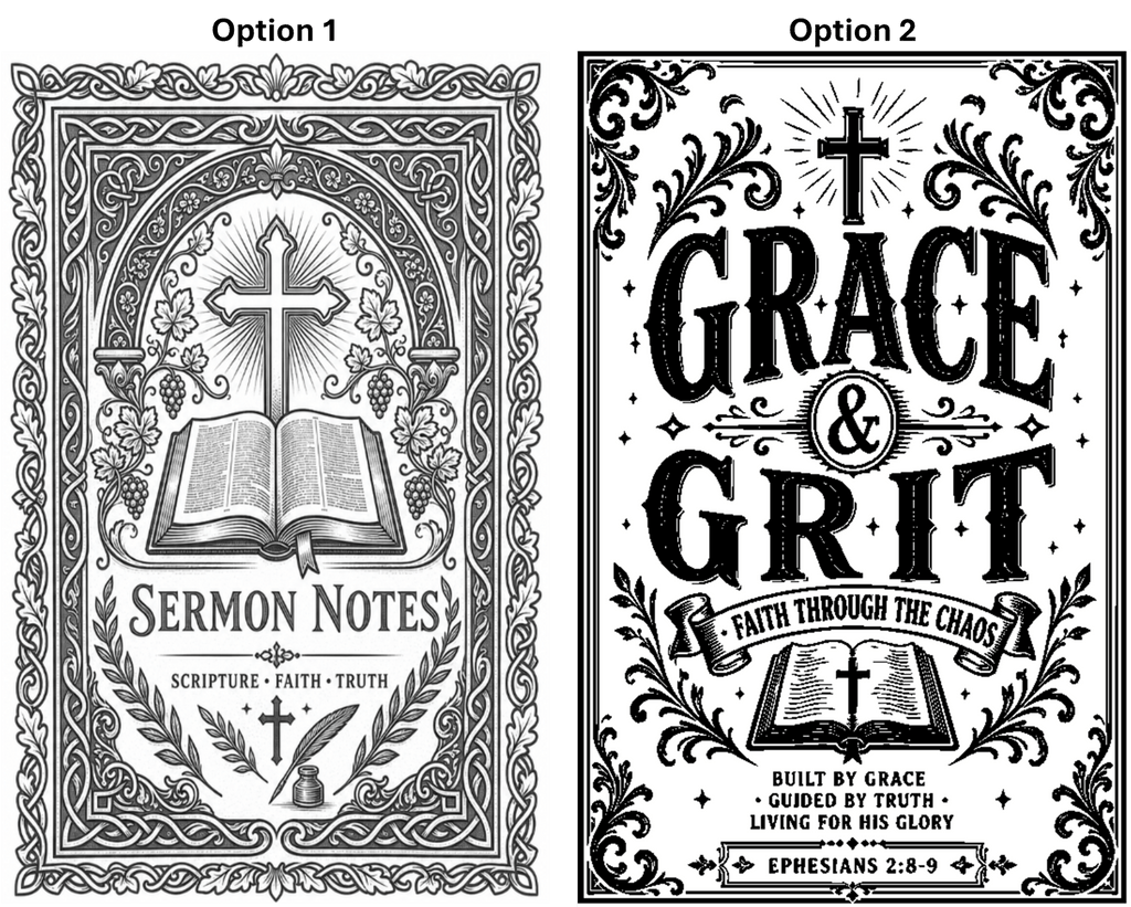 Engraved Sermon Notes Journal — 100 Pages